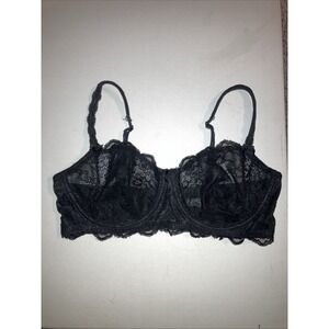 Honey B Black Lace Underwire Style #IB8402 Size 38D Bra